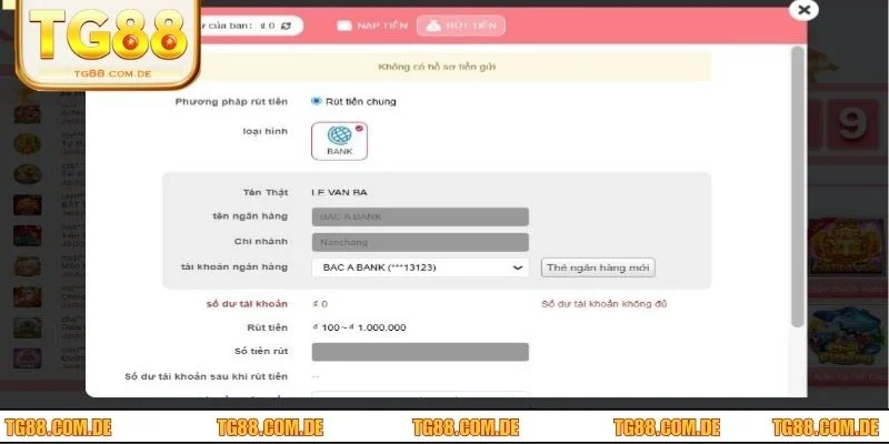 Chia sẻ 3 cách giao dịch rút tiền TG88 rất đơn giản