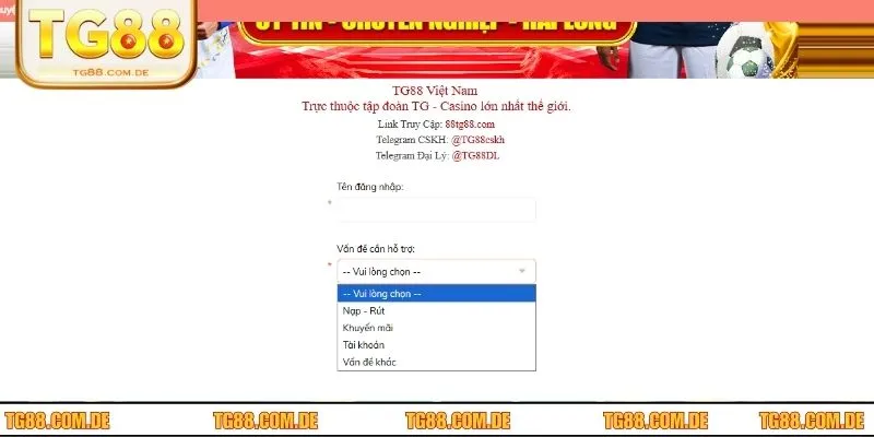 Liên hệ TG88 giúp anh em giải quyết vấn đề nhanh chóng 