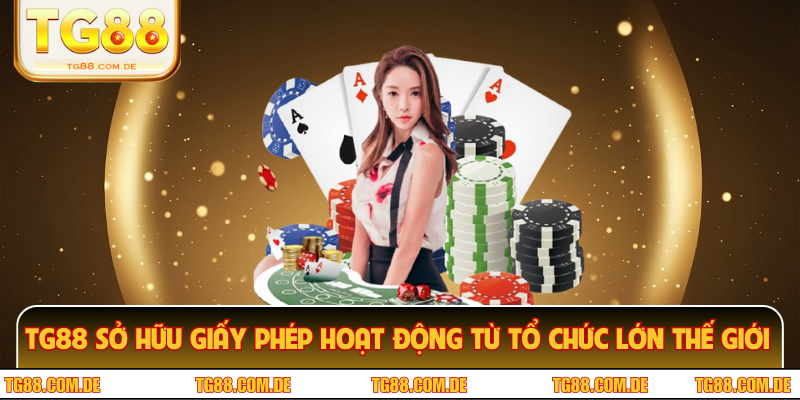 TG88 sở hữu giấy phép hoạt động từ các tổ chức lớn thế giới